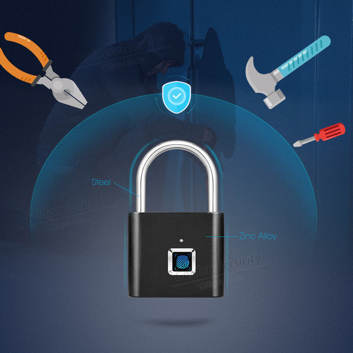 Keyless Fingerprint Smart Padlock - GadgetsVista
