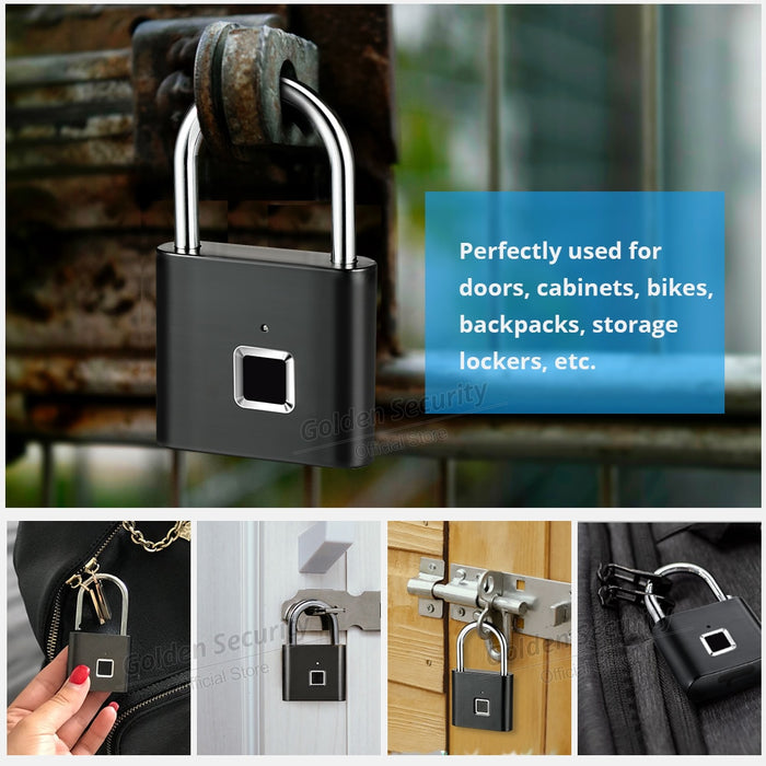 Keyless Fingerprint Smart Padlock - GadgetsVista