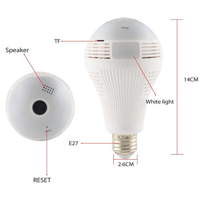 360 Degree LED Light 960P CCTV - GadgetsVista